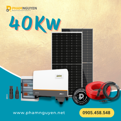 Hệ thống Hòa lưới bám tải 40Kw | Hóa đơn điện từ 14-16Triệu