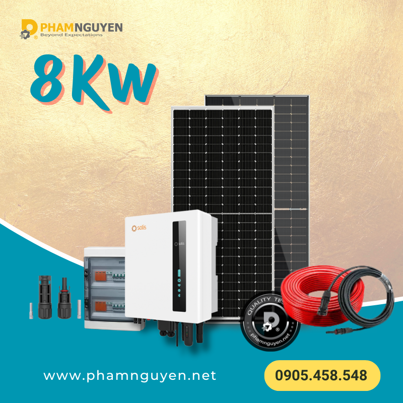 Hệ thống Hòa lưới bám tải 8Kw